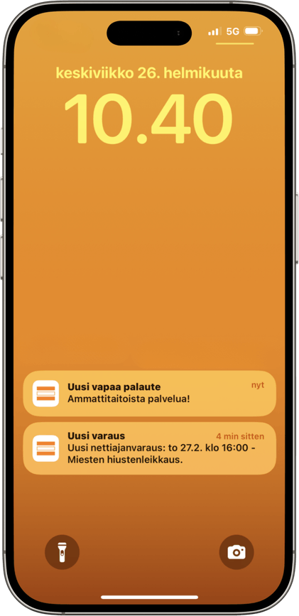 Slotti push -notifikaatioita esiteltynä älypuhelimen ruudulla
